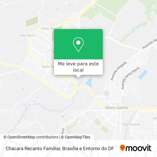 Chácara Recanto Familiar mapa