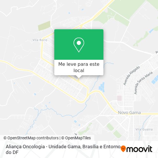 Aliança Oncologia - Unidade Gama mapa