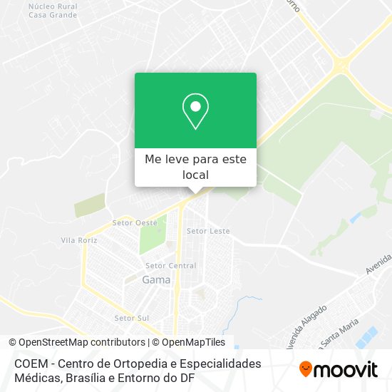 COEM - Centro de Ortopedia e Especialidades Médicas mapa