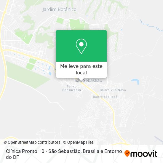 Clínica Pronto 10 - São Sebastião mapa