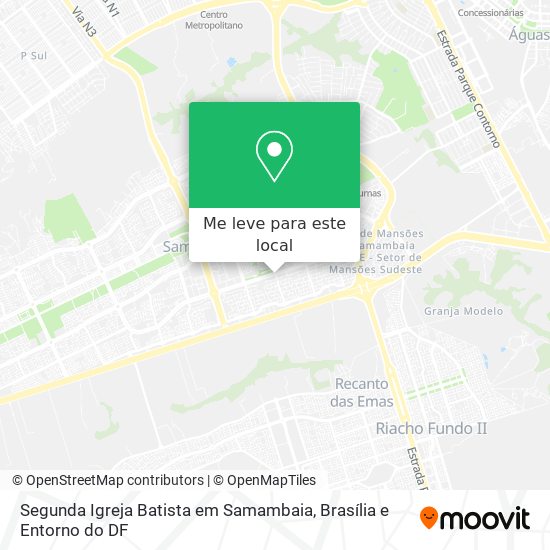 Segunda Igreja Batista em Samambaia mapa