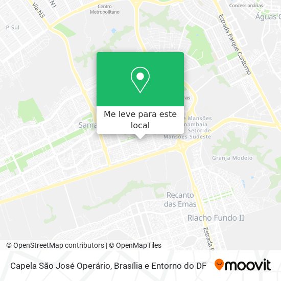 Capela São José Operário mapa