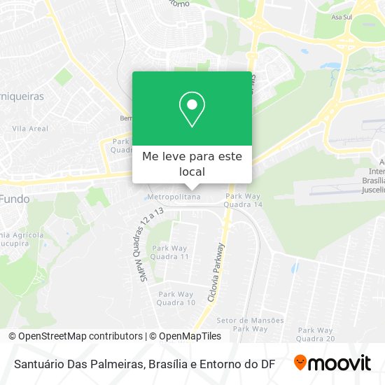 Santuário Das Palmeiras mapa