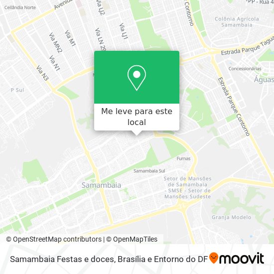 Samambaia Festas e doces mapa