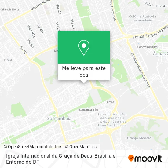 Igreja Internacional da Graça de Deus mapa
