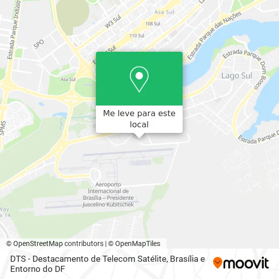 DTS - Destacamento de Telecom Satélite mapa