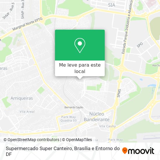 Supermercado Super Canteiro mapa