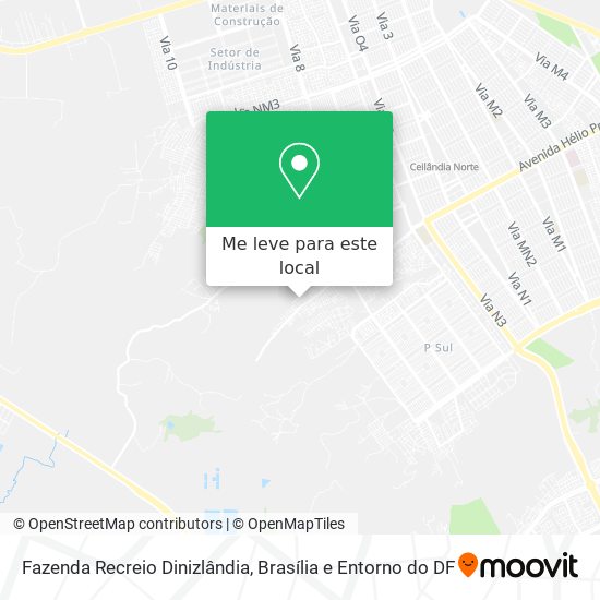 Fazenda Recreio Dinizlândia mapa