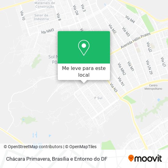 Chácara Primavera mapa
