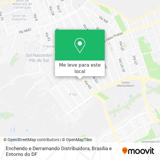 Enchendo e Derramando Distribuidora mapa