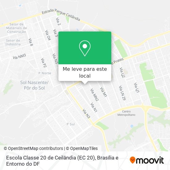 Escola Classe 20 de Ceilândia (EC 20) mapa