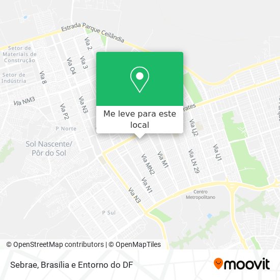 Sebrae mapa