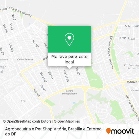 Agropecuária e Pet Shop Vitória mapa