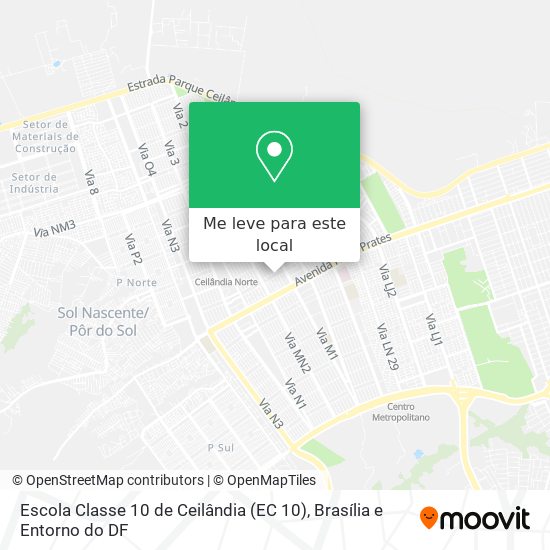 Escola Classe 10 de Ceilândia (EC 10) mapa