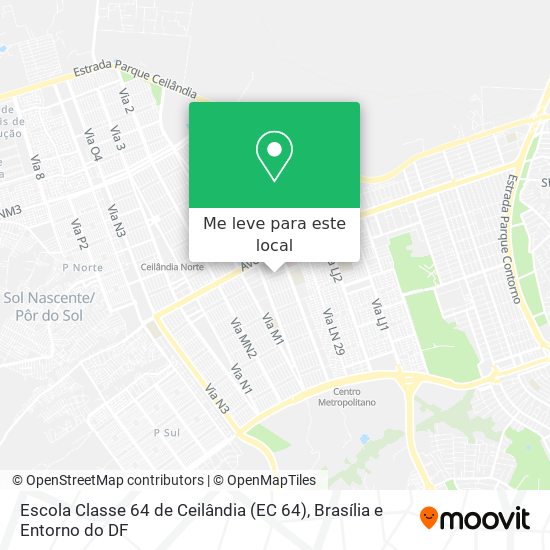 Escola Classe 64  de Ceilândia (EC 64) mapa