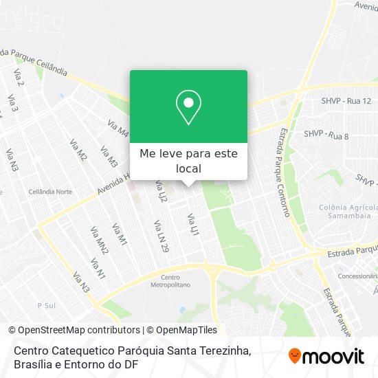 Centro Catequetico Paróquia Santa Terezinha mapa