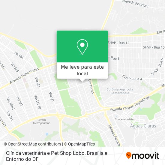 Clínica veterinária e Pet Shop Lobo mapa