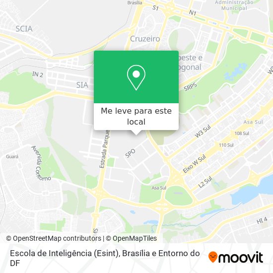 Escola de Inteligência (Esint) mapa