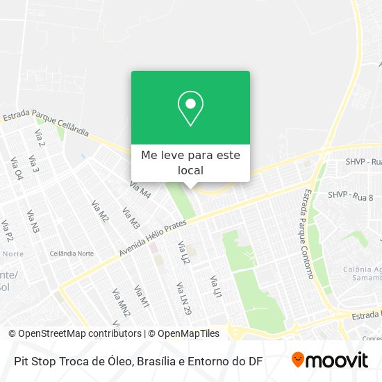 Pit Stop Troca de Óleo mapa