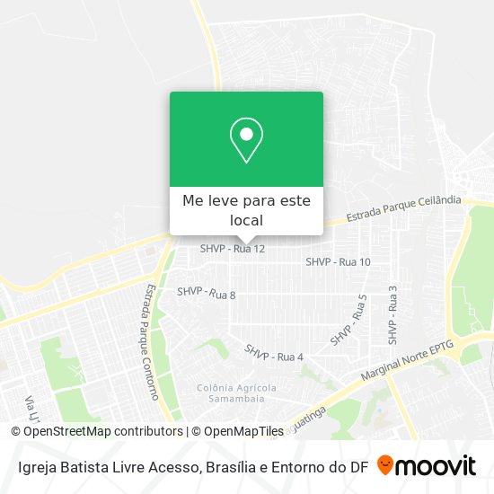 Igreja Batista Livre Acesso mapa