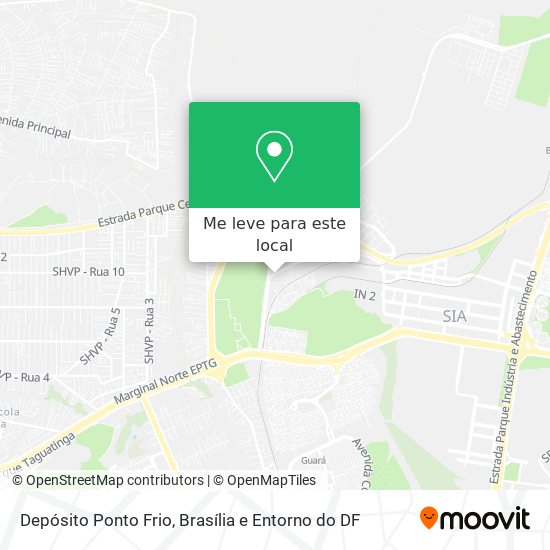 Depósito Ponto Frio mapa