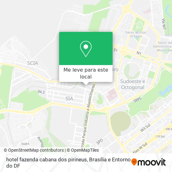 hotel fazenda cabana dos pirineus mapa