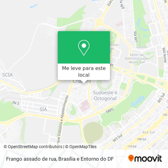 Frango assado de rua mapa