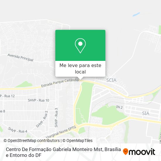 Centro De Formação Gabriela Monteiro Mst mapa
