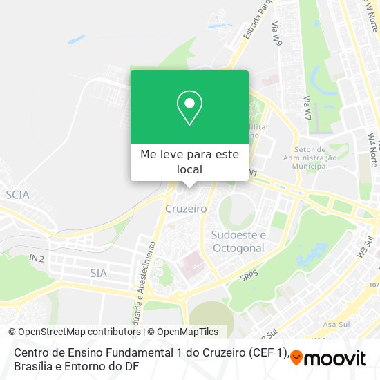 Centro de Ensino Fundamental 1 do Cruzeiro (CEF 1) mapa