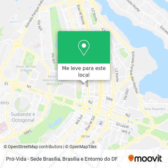Pró-Vida - Sede Brasília mapa