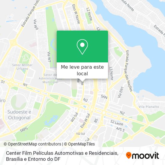 Center Film Películas Automotivas e Residenciais mapa