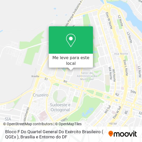 Bloco F Do Quartel General Do Exército Brasileiro ( QGEx ) mapa