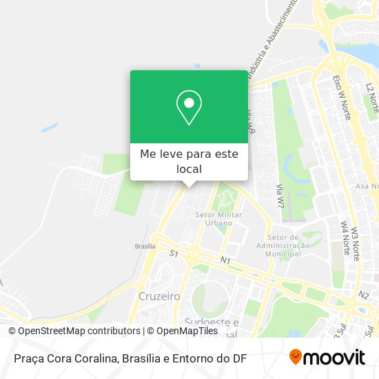 Praça Cora Coralina mapa