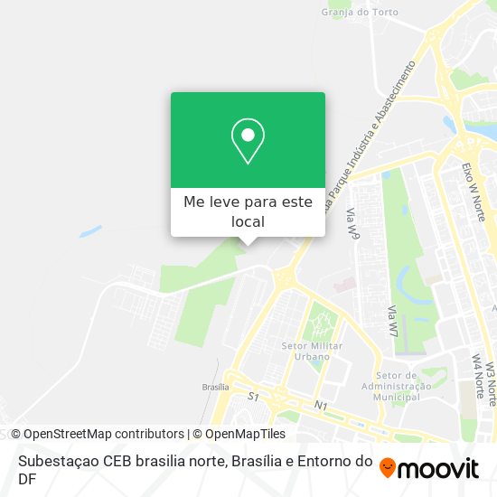 Subestaçao CEB brasilia norte mapa