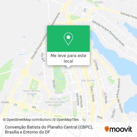 Convenção Batista do Planalto Central (CBPC) mapa