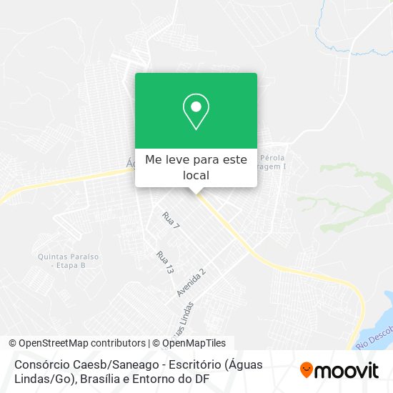 Consórcio Caesb / Saneago - Escritório (Águas Lindas / Go) mapa