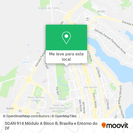 SGAN 914 Módulo A Bloco B mapa