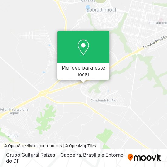 Grupo Cultural Raízes —Capoeira mapa