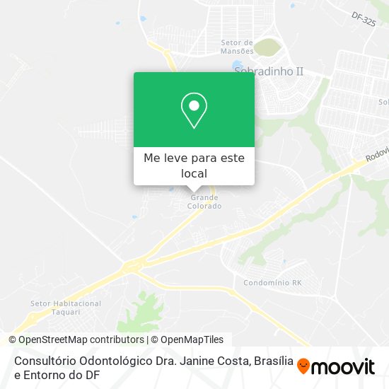 Consultório Odontológico Dra. Janine Costa mapa
