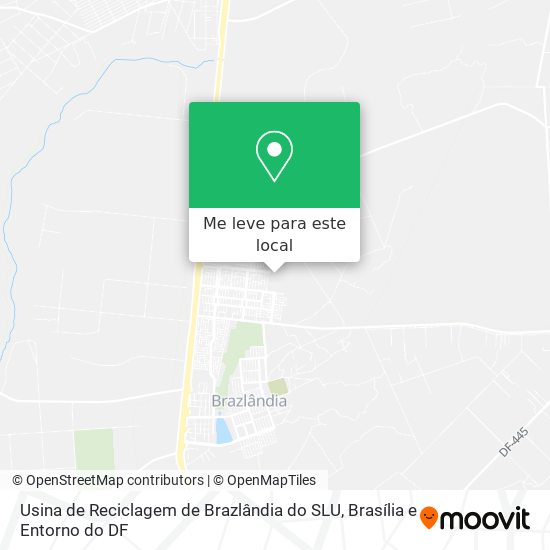 Usina de Reciclagem de Brazlândia do SLU mapa