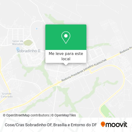 Cose/Cras Sobradinho-DF mapa