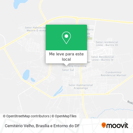 Cemitério Velho mapa