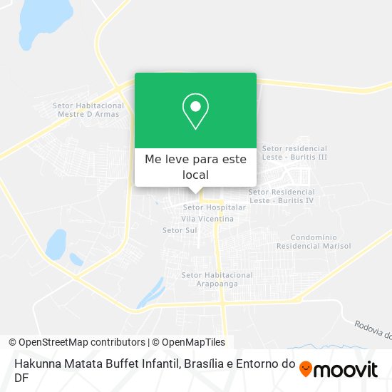 Hakunna Matata Buffet Infantil mapa