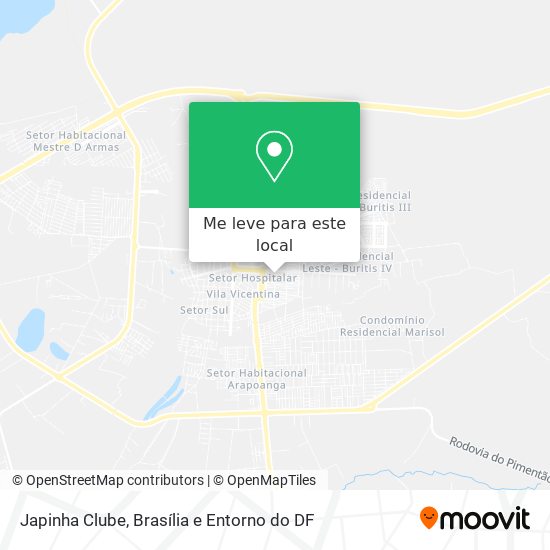 Japinha Clube mapa