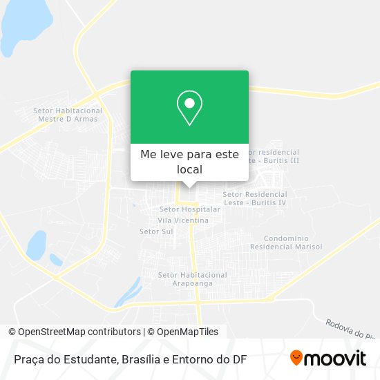 Praça do Estudante mapa