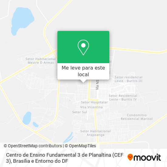 Centro de Ensino Fundamental 3 de Planaltina (CEF 3) mapa