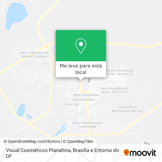 Visual Cosméticos Planaltina mapa
