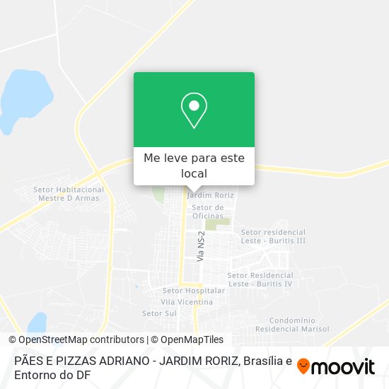 PÃES E PIZZAS ADRIANO - JARDIM RORIZ mapa