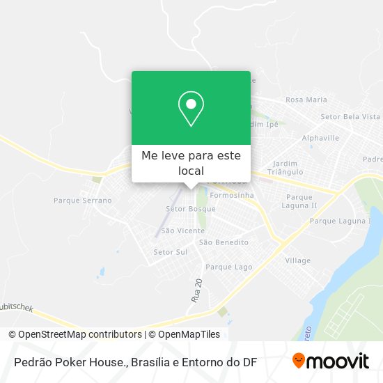 Pedrão Poker House. mapa