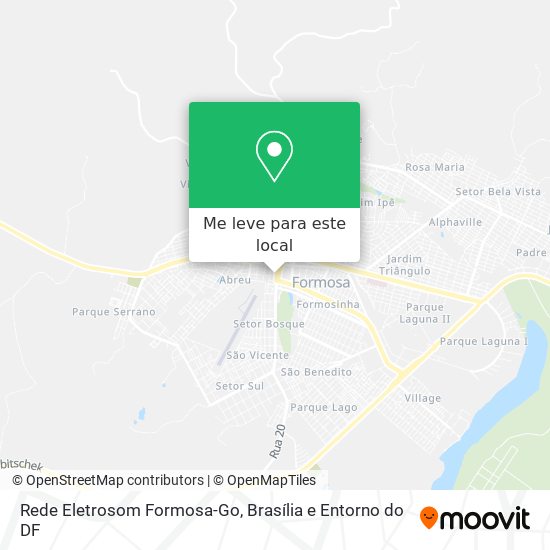 Rede Eletrosom Formosa-Go mapa